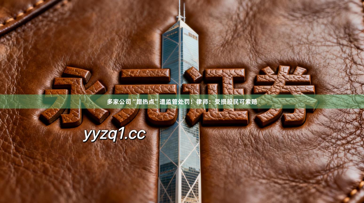 多家公司“蹭热点”遭监管处罚！律师：受损股民可索赔